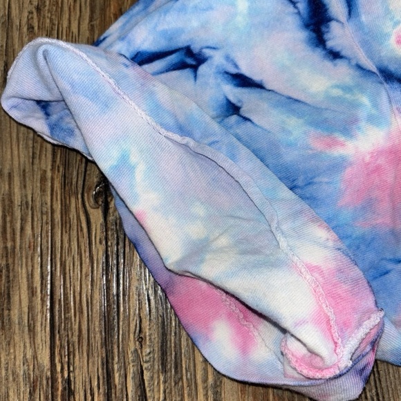 Vtg Next Exit Tie Dye S/S Tee Shirt One Size Single Stitch White Pink Blue 90s - Picture 9 of 9